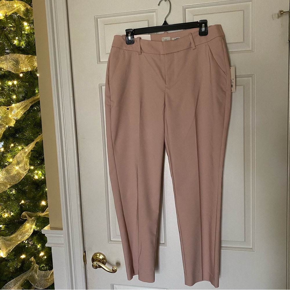 Blush Pink Slim Ankle Pants sz10R NWT